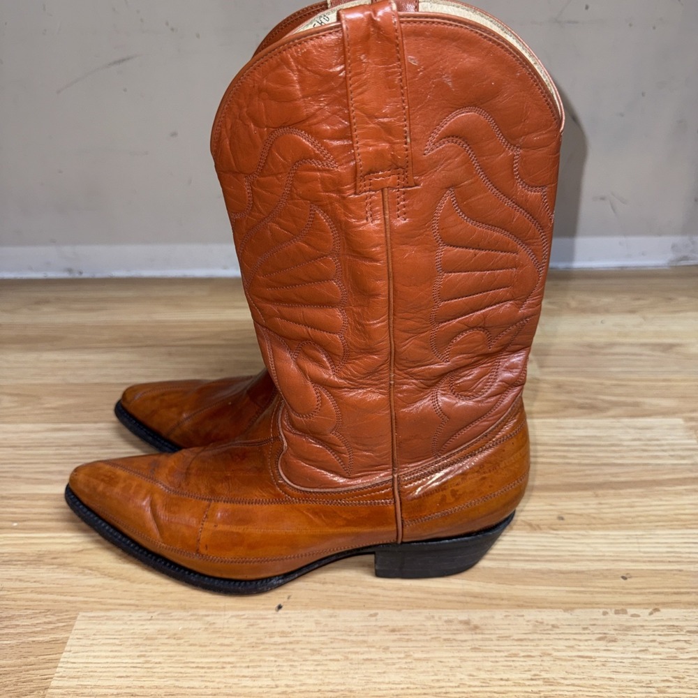 PISTOLERO Butterscotch Pointed Toe Cowboy Western Boots Mens Size 9.5